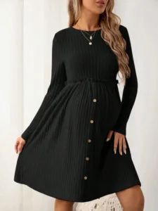 Musta värvi rasedate kleit, XL suurusele