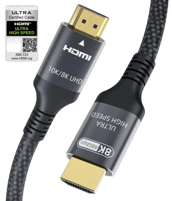 Adauxter 10K 8K HDMI 2.1 kaabel, ultrakiire, 6M