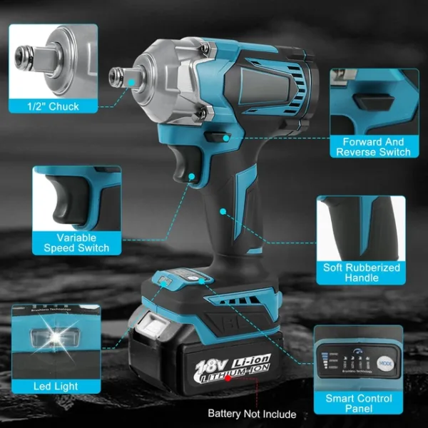 Löökmutrikeeraja 700Nm Makita 18V akule - Image 5