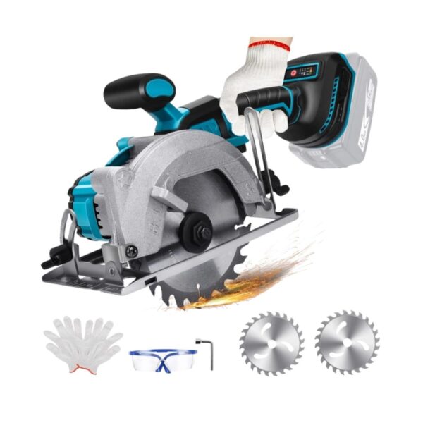 Harjavaba akuketassaag Makita 18V akule 140 mm 6200 p/min nurklõike võimalusega 2 saekettaga ilma akuta