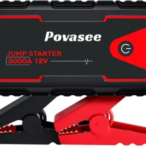 Povasee 3000A käivitusabi akupank 12V autodele, LED, USB kiirlaadimine, käivituskaablitega