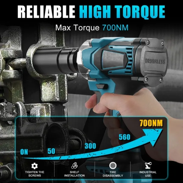 Löökmutrikeeraja 700Nm Makita 18V akule - Image 2