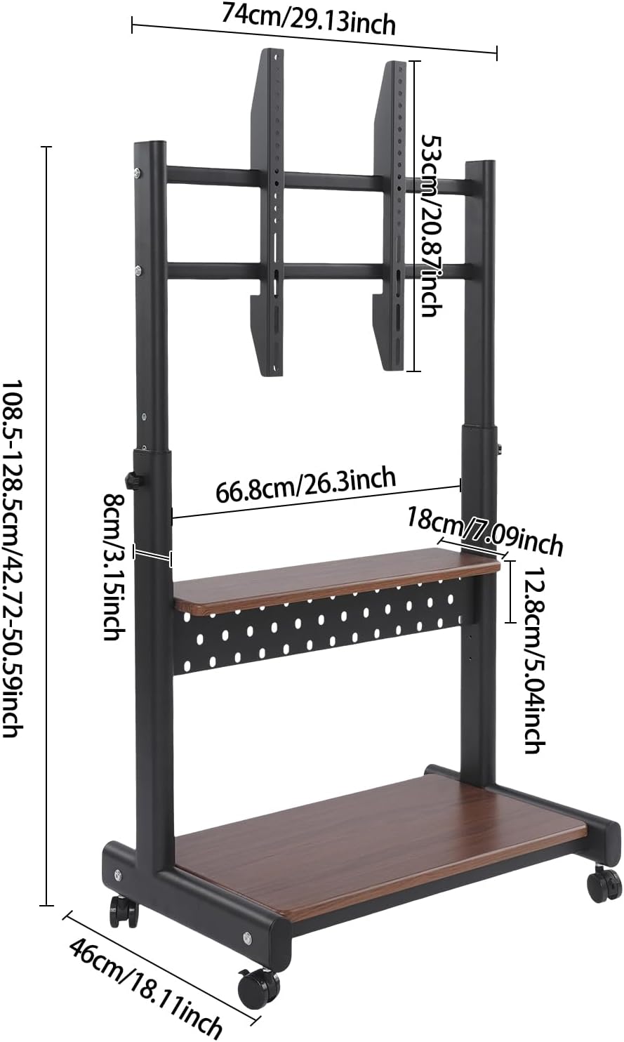 Ratastel tv alus riiuliga 43–86 tollistele teleritele - Image 3
