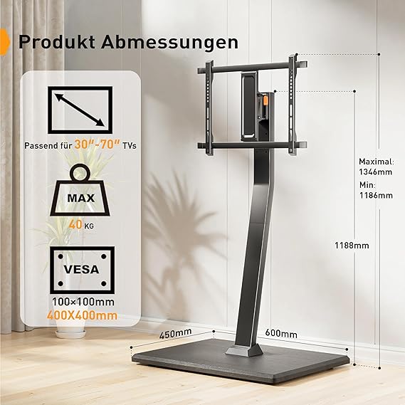 Ratastel tv alus 30–70'' teleritele - Image 5