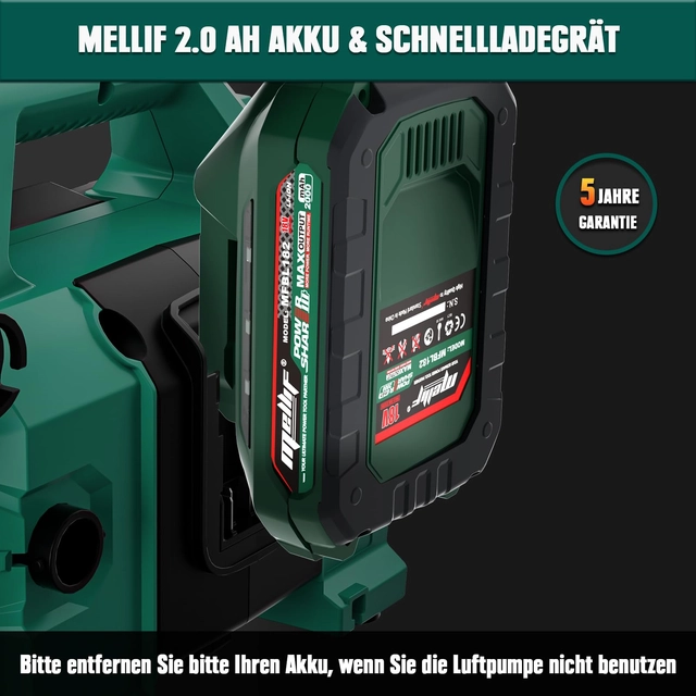 Mellif akukompressor Makita 18V akule - Image 2