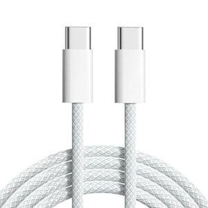 USB‑C → USB‑C kiirlaadimiskaabel 1 m, 2‑osaline komplekt, nailonpunutud, MFi sertifikaadiga