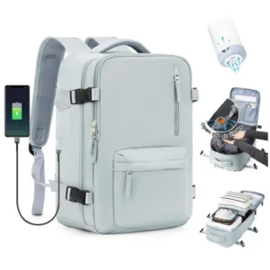 Veekindel 45×36×20 cm reisikott vaakumsüsteemi ja pumbaga.