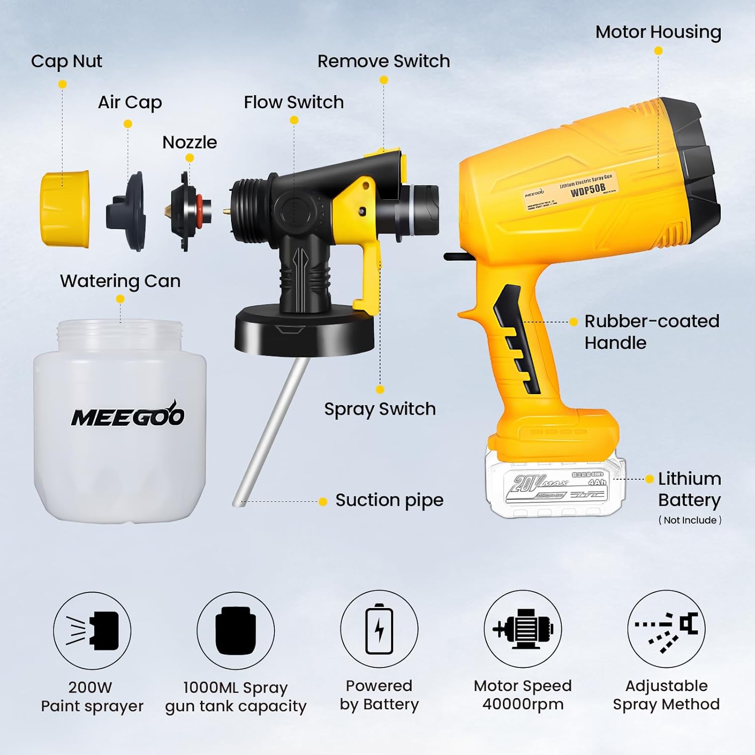 Värvipüstol Dewalt 18V akule - Image 6
