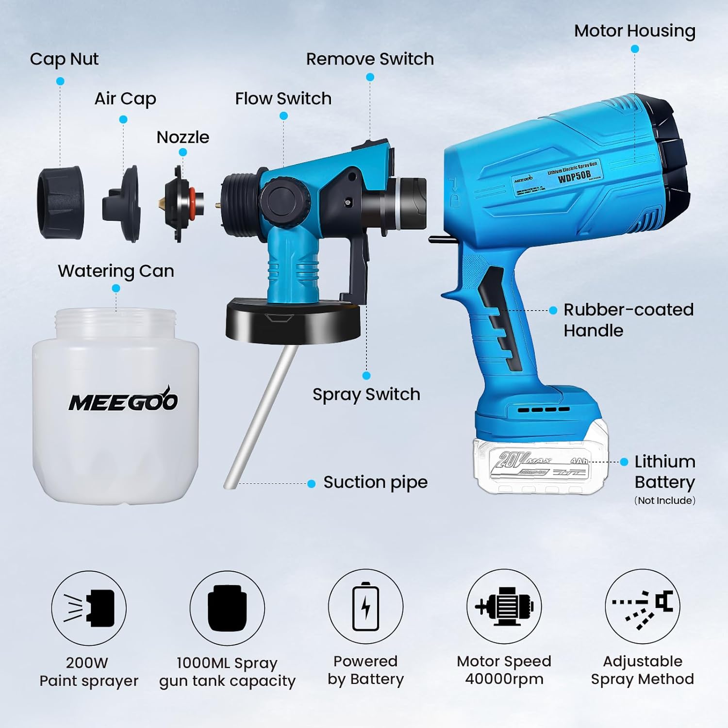 Värvipüstol Makita 18V akule - Image 7