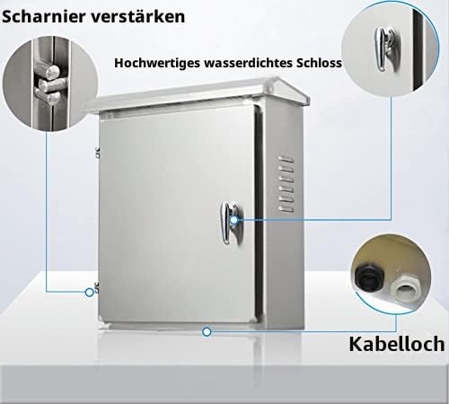 Roostevabast terasest elektrikapp 40 × 30 × 14 cm – lukustatav, veekindel - Image 3
