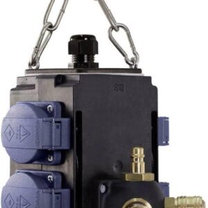 Energy Cube 60734 voolujaotur 4 × 230 V, CEE 400 V 16 A ja suruõhuühendusega