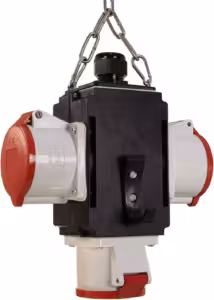 Voolujaotur 3 × CEE 400 V 32 A pistikupesaga