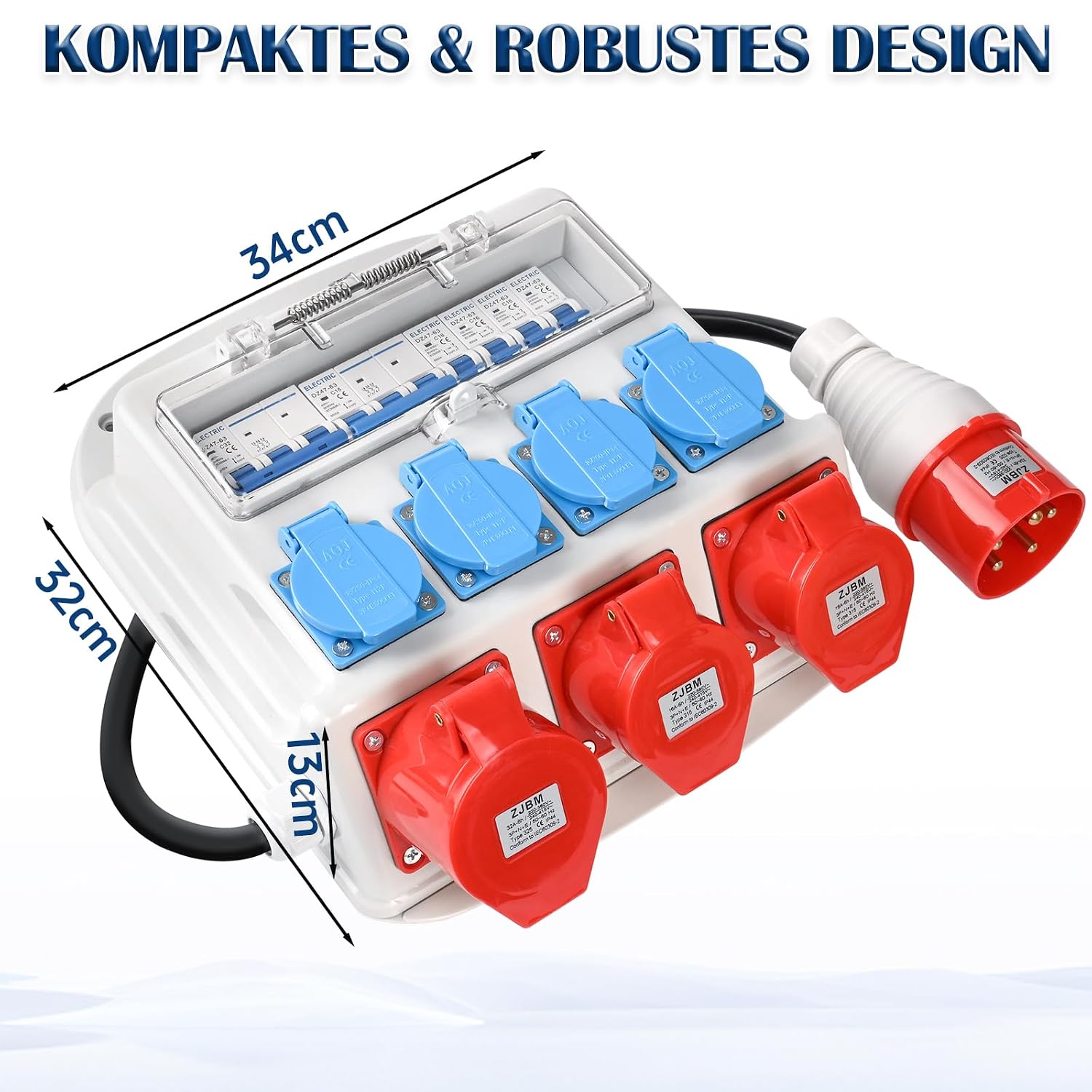Ehituselektrikilp – 4 × 230 V, 2 × CEE 16 A, 1 × CEE 32 A - Image 6