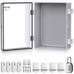 IP67 veekindel ABS jaotuskapp läbipaistva uksega 40 × 30 × 16 cm